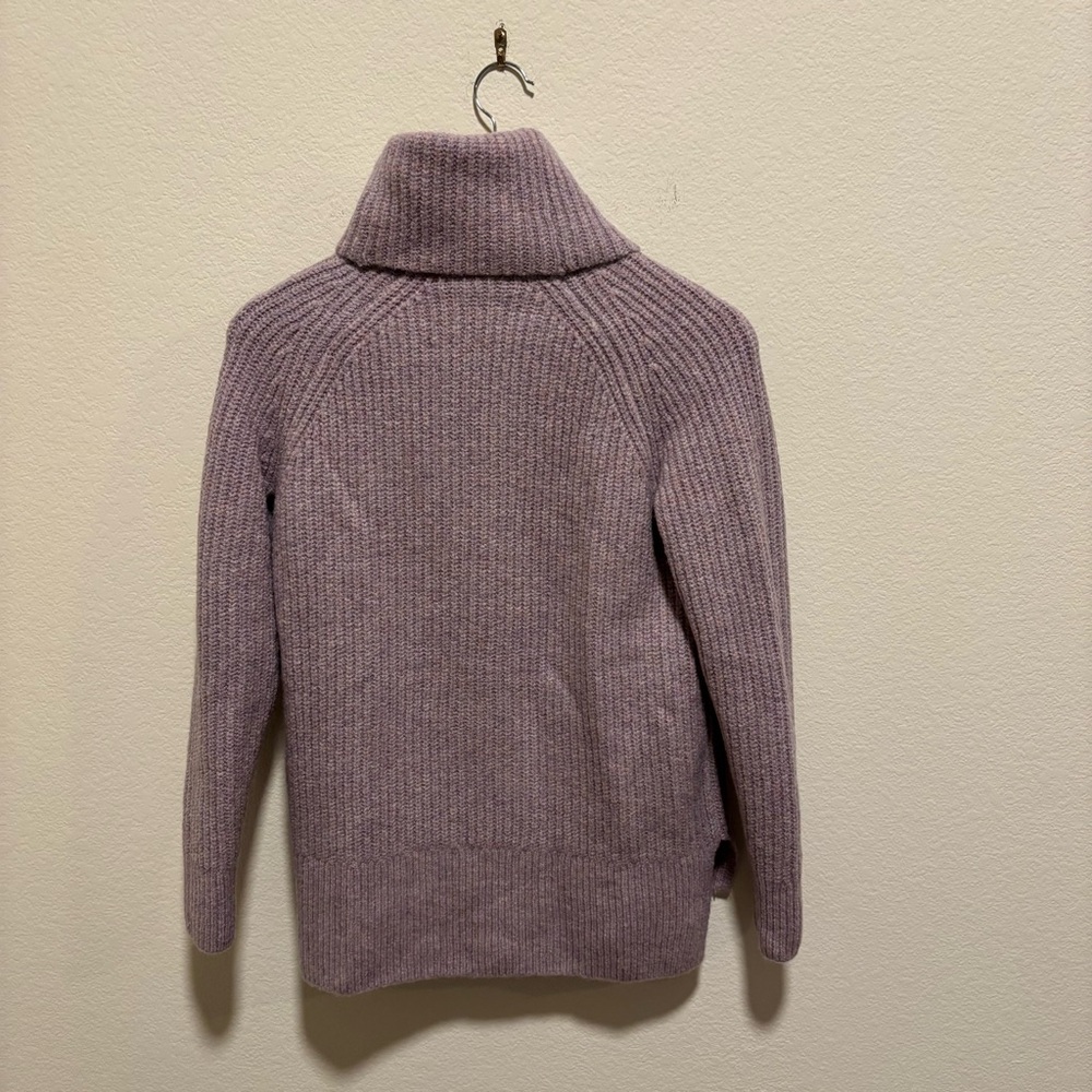 Madewell Heathered Purple lavender Turtleneck wool Sweater - Picture 4 of 4